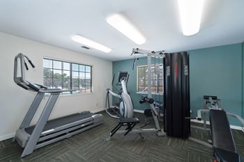 A gym with window